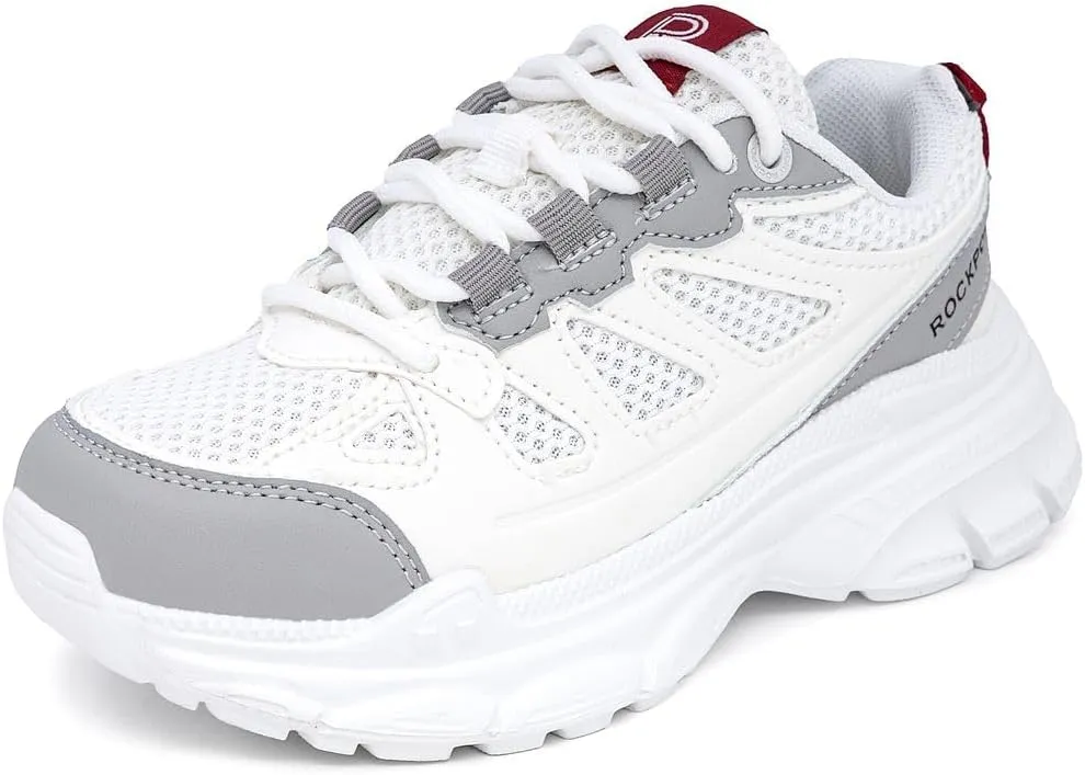 Rockport Kids Boys Sneakers - Durable, Breathable Mesh Design with Cushioned Sole for Comfort - Athletic Shoes for Walking, Running, and School Lace-Up/Bungee (Big Kids & Little Kids)