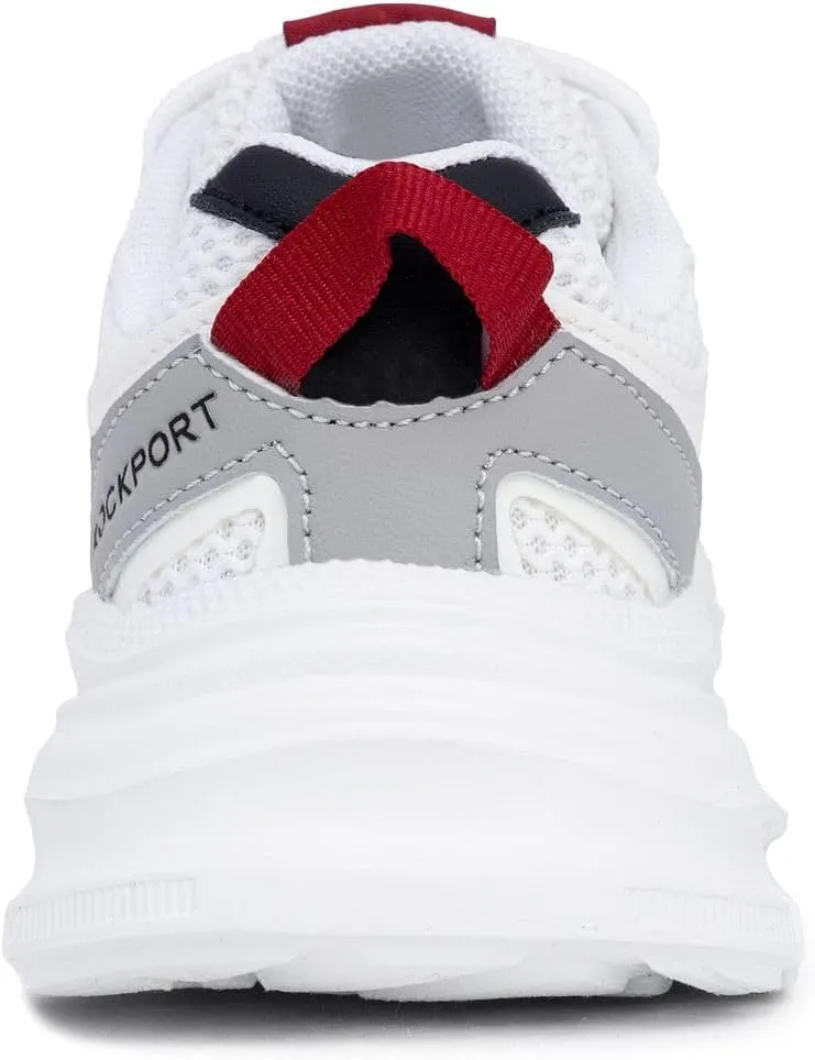 Rockport Kids Boys Sneakers - Durable, Breathable Mesh Design with Cushioned Sole for Comfort - Athletic Shoes for Walking, Running, and School Lace-Up/Bungee (Big Kids & Little Kids)