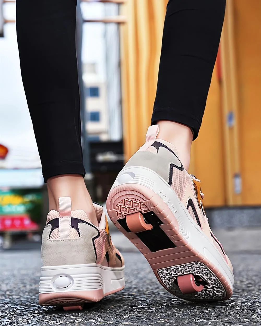 Roller Shoes Boys Girls Roller Skates Comfortable Sneakers with Wheels for Kids Women Wheeled Footwear Retractable Breatheable Shoes Beginner Exercise Skates Birthday Gifts Christmas