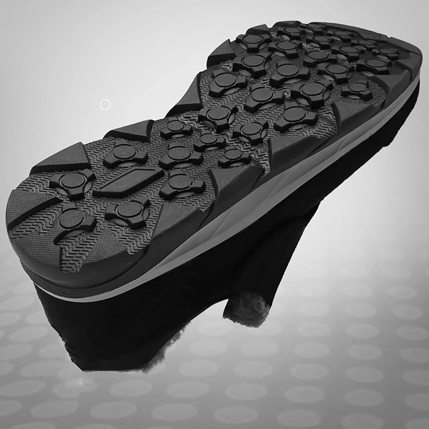 Rubber Winter Boots for Women Deer Prints Flat Round Toe Lazy Suede Shoes Snow Boots Womens Mid Calf Winter Snow Boots