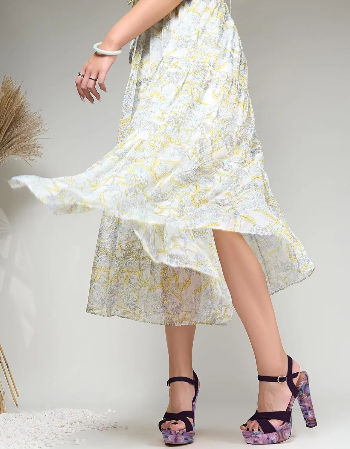 Saekcted Womens Chunky Block High Heel Open Toe Platform Ankle Strap Sandals Cross-Strap Patchwork Dress Shoes Casual Summer 5.1 Inches Heels