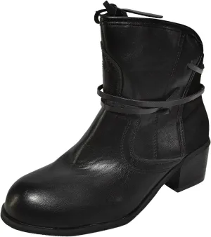 SBGMoSJ Womens Ankle Boots Low Heel Orthopedic Wide Width Dress Booties for Women Plus Size Ankle Boots for Women Size 9.5 Wide Black Booties with Silver Studs Women Black Ankle Boots Flat