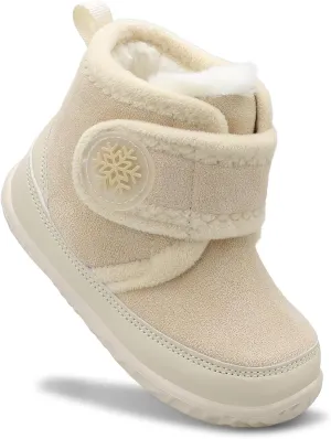 Scurtain Toddler Slippers Girl Boy House Shoes Fuzzy Hard Bottom Winter Boots Baby Cozy Walking Sock Shoes