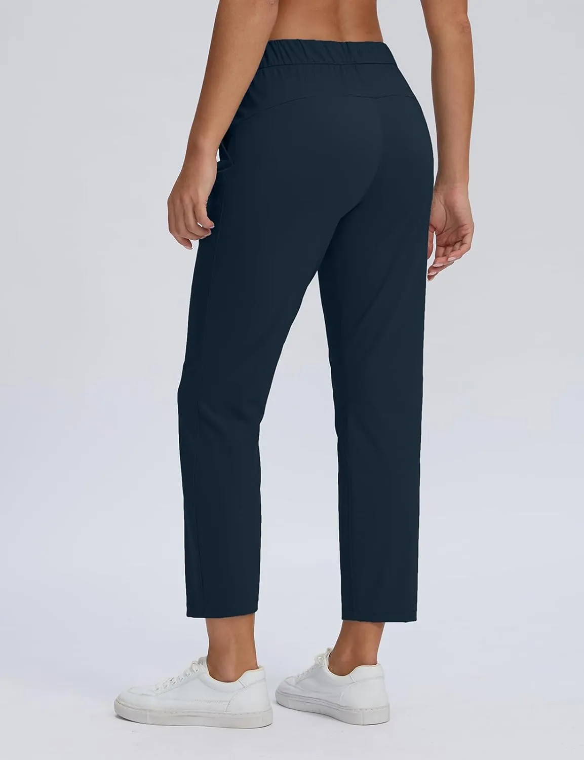 Seamaid Women's Golf Pants with Pockets 7/8 Stretch Travel Ankle Pants for Casual Athletic