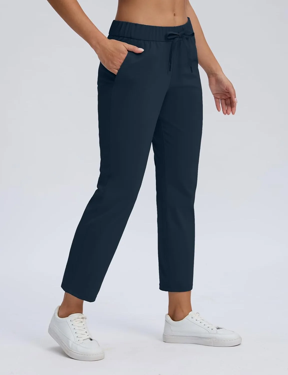 Seamaid Women's Golf Pants with Pockets 7/8 Stretch Travel Ankle Pants for Casual Athletic