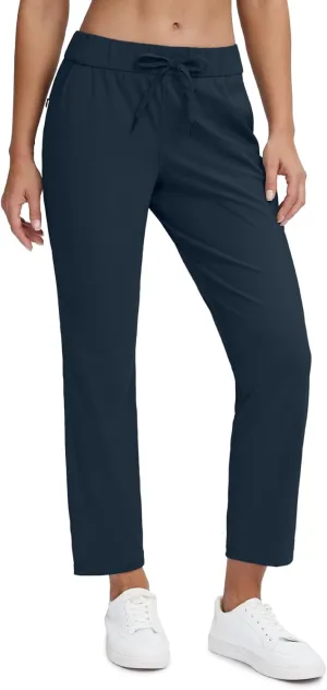 Seamaid Women's Golf Pants with Pockets 7/8 Stretch Travel Ankle Pants for Casual Athletic