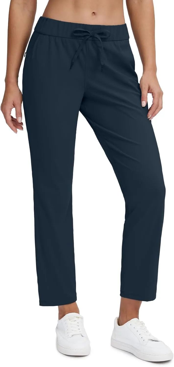 Seamaid Women's Golf Pants with Pockets 7/8 Stretch Travel Ankle Pants for Casual Athletic