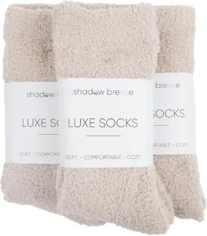 Shadow Breeze Plush Cozy Knit Socks | Super Soft Comfortable Fuzzy Luxe Socks