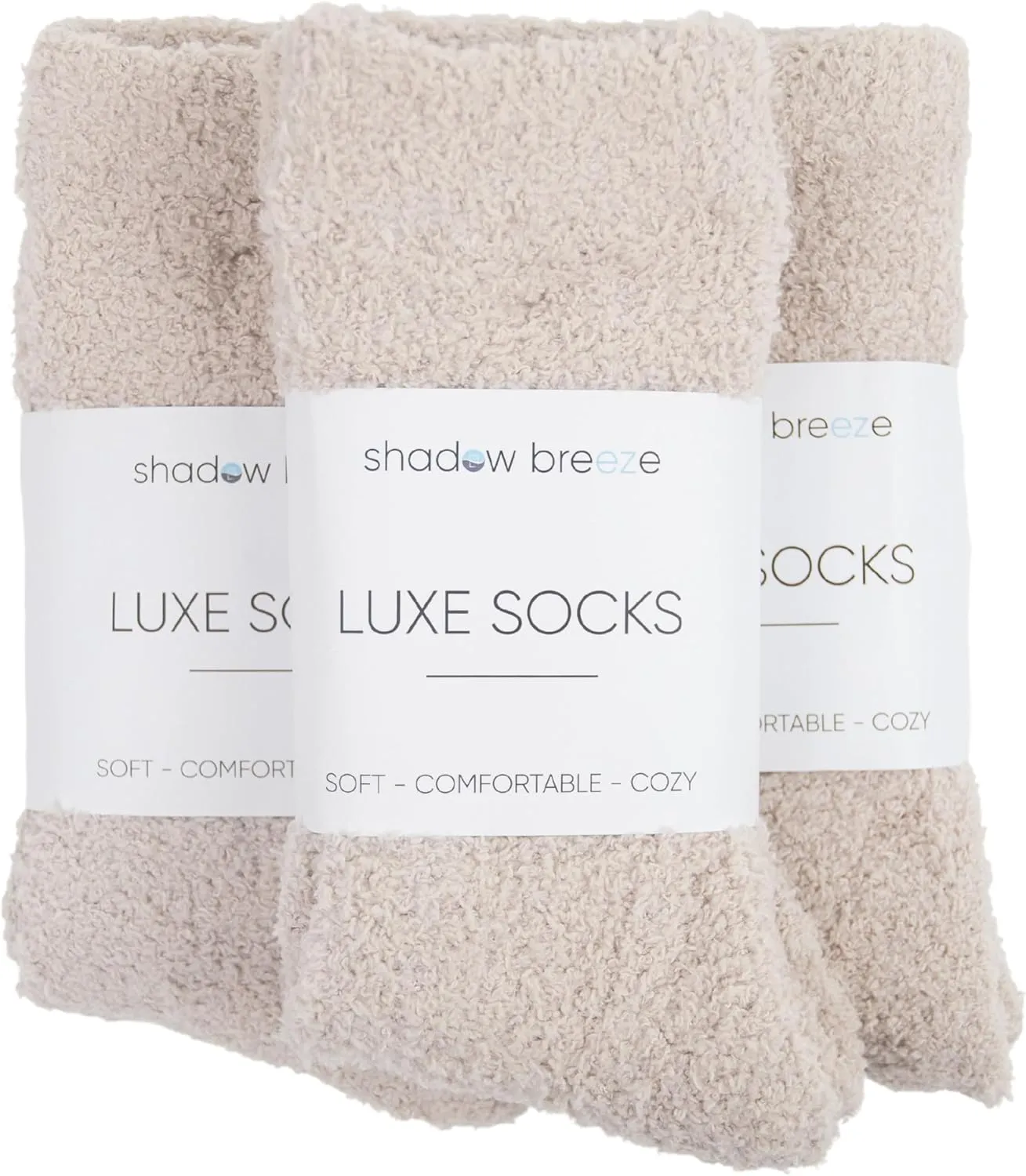 Shadow Breeze Plush Cozy Knit Socks | Super Soft Comfortable Fuzzy Luxe Socks
