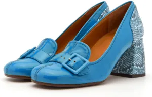 SHODENSE Women Vintage Chunky Block Heel Pumps Shoes Square Round Closed Toe Dress Sandals Slip On Patent Snakeskin Loafers Buckle Strap Two-Tone Office Ladies Work Formal Comfort Party 4-11 M US