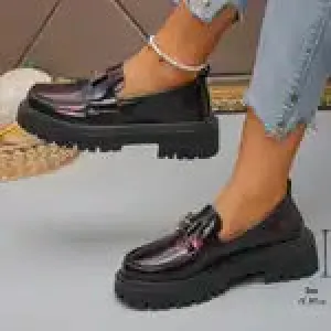 Shoes Washable, in Pink - Retro Non-Slip, Accents, Fast-track support Ladies Loafers Reflective Comfort Stripes, Women'S Chunky Machine Slip-On All-Season Percentage-based sale Shoes with Sole, Black