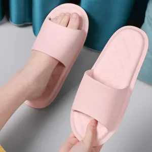 Shower Slippers for Women and Men Sandals for Summer Men Flip Flops Open Toe Soft Slippers Non-Slip Soft Shower Spa Bath Pool Gym House Sandals for Indoor & Outdoor (Color : Pink, Size : EUR36-37)