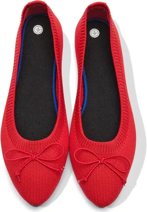 Shupua Women's Flats Black Flats Shoes Pointed Toe Ballet Flats Comfortable Bow Girls Flats Dressy