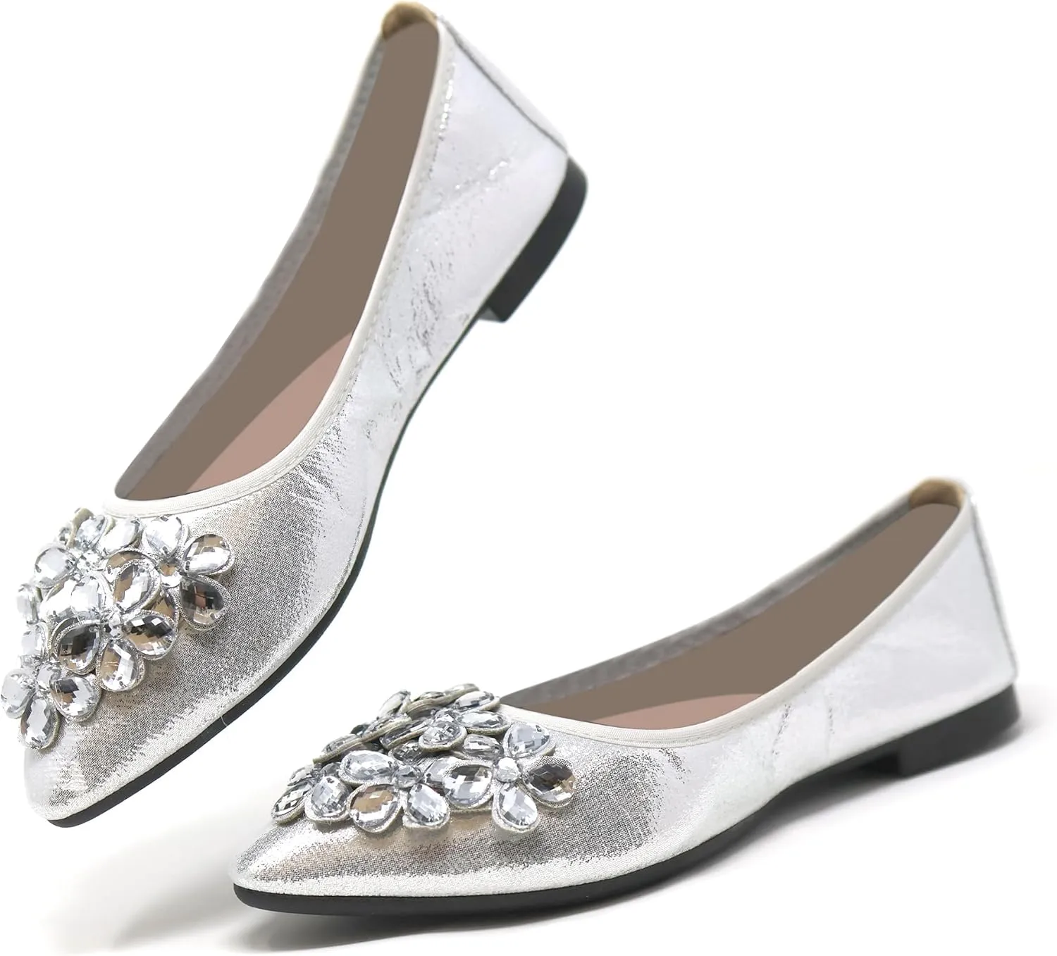 Silky Toes Foldable Flats for Women Dressy Ballet Shoes for Purse