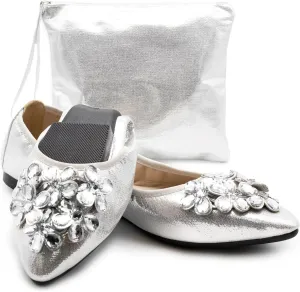 Silky Toes Foldable Flats for Women Dressy Ballet Shoes for Purse