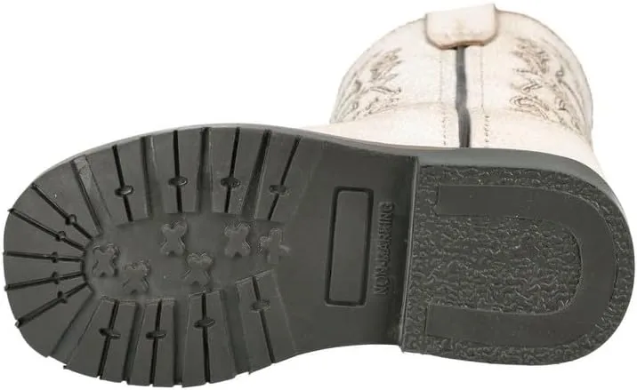 Smoky Mountain Women's Mesa Square Toe Pull On Brown Oil Distressed/Navy Crackle Boots