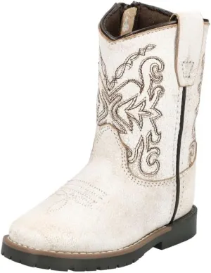 Smoky Mountain Women's Mesa Square Toe Pull On Brown Oil Distressed/Navy Crackle Boots