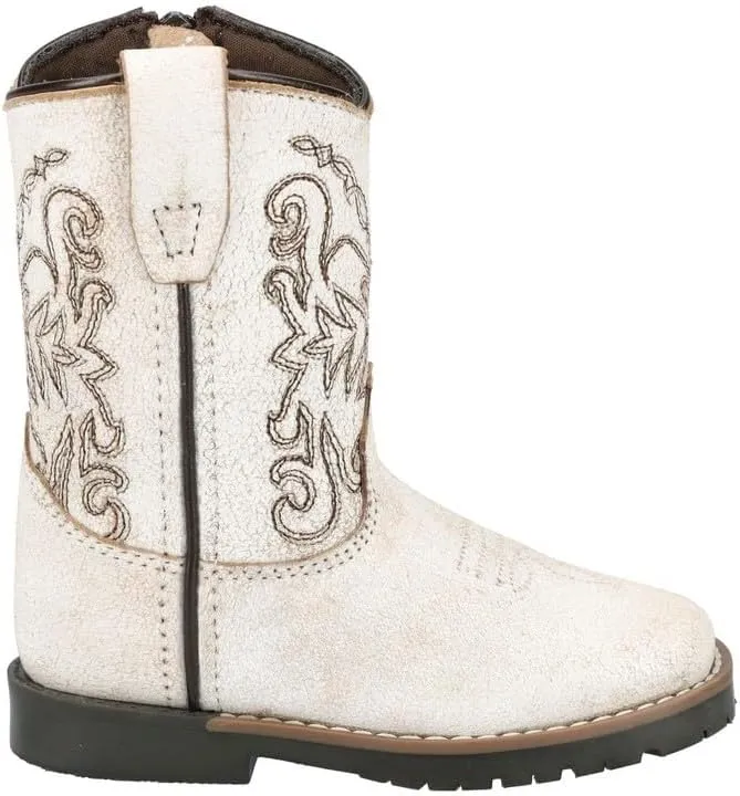 Smoky Mountain Women's Mesa Square Toe Pull On Brown Oil Distressed/Navy Crackle Boots