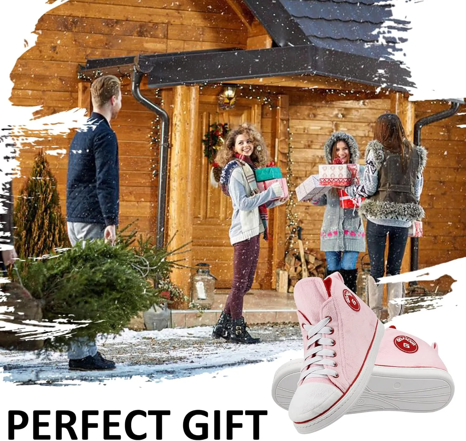 Sneaker Slippers for Women Fashion Indoor House Slipper Boots, Women's Super Soft Warm High Top Plush House Shoes for Women Slippers
