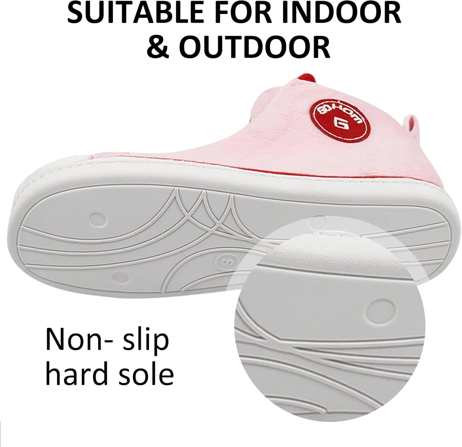 Sneaker Slippers for Women Fashion Indoor House Slipper Boots, Women's Super Soft Warm High Top Plush House Shoes for Women Slippers