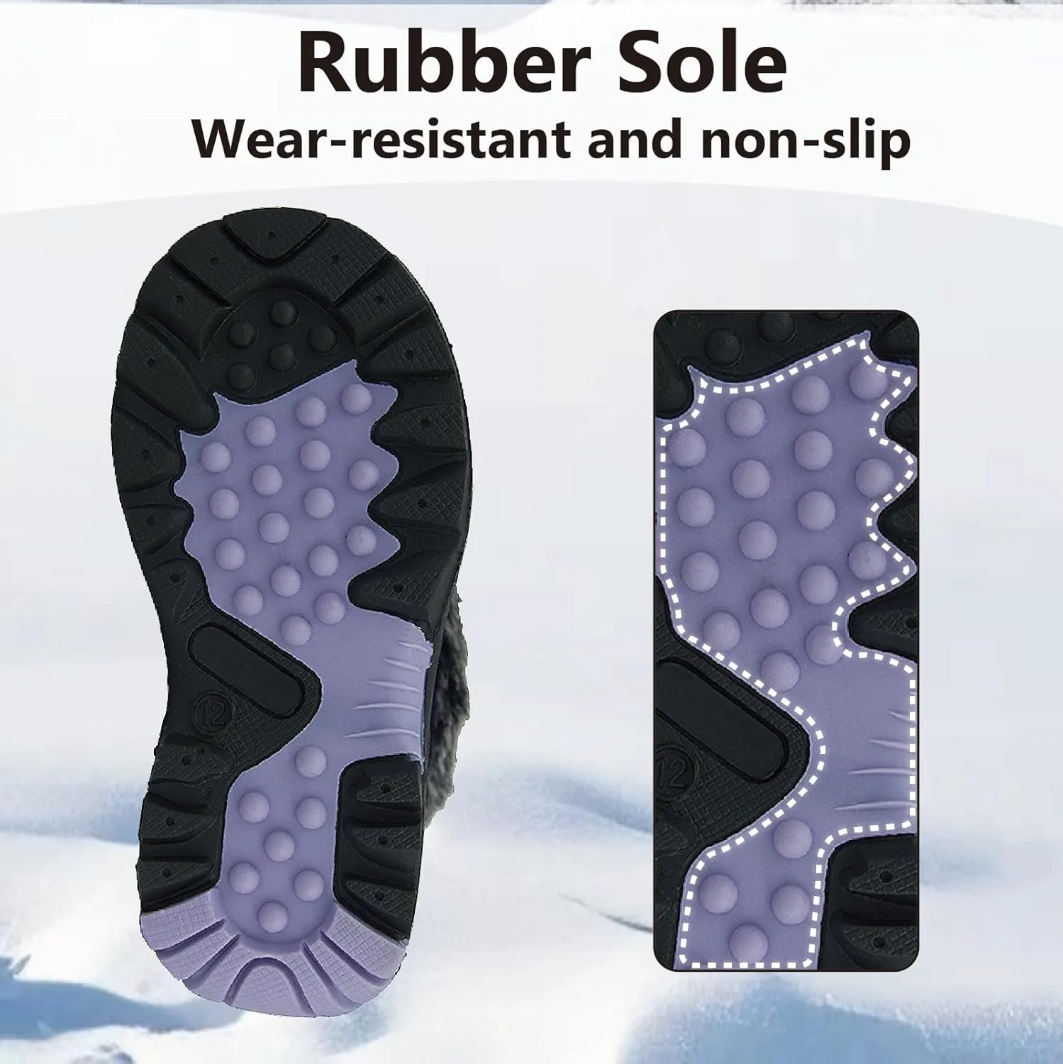 Snow Boots Kids Waterproof Durable and Slip Resistant Winter Snow Boots for Boys and Girls with Insulated Fleece Lining Perfect for Snowy Adventures Ideal Snow Boots toddler to Keep Feet Warm and Dry