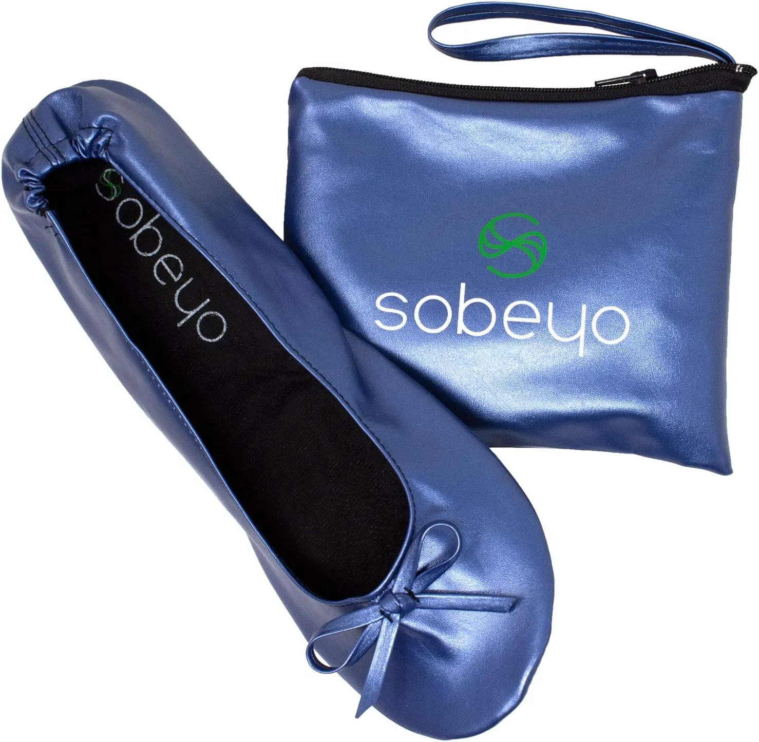 SOBEYO Foldable Ballet Flats Women's Travel Portable Comfortable Shoes