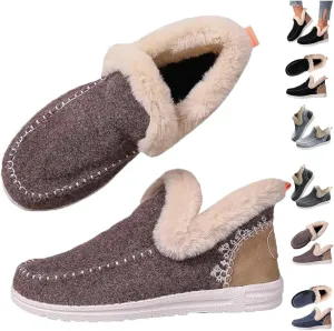 Soft Plush Slip-On Sneakers for Cozy Feet, Soft Plush Sneaker Slippers Warm Cozy Micro Suede Slipper Boots for Women