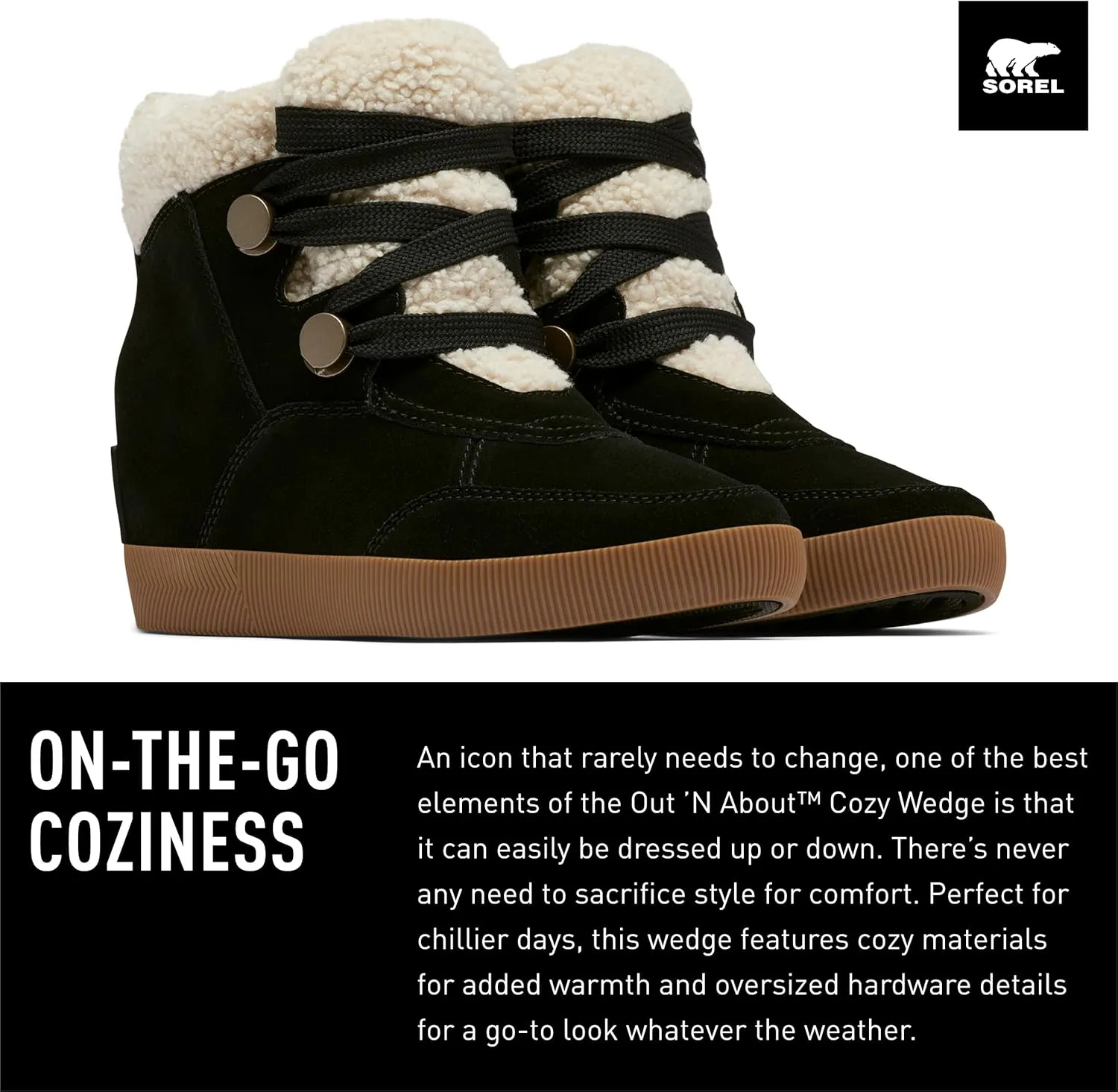 Sorel Women's Out N About Cozy Wedge Boots