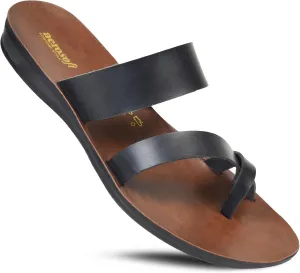 Split Toe Strap Man-Made Leather Ladies Cute Slides Outdoor Travel Dressy Flats Comfortable Walking Casual Summer Sandals for Women Fashion Footwear