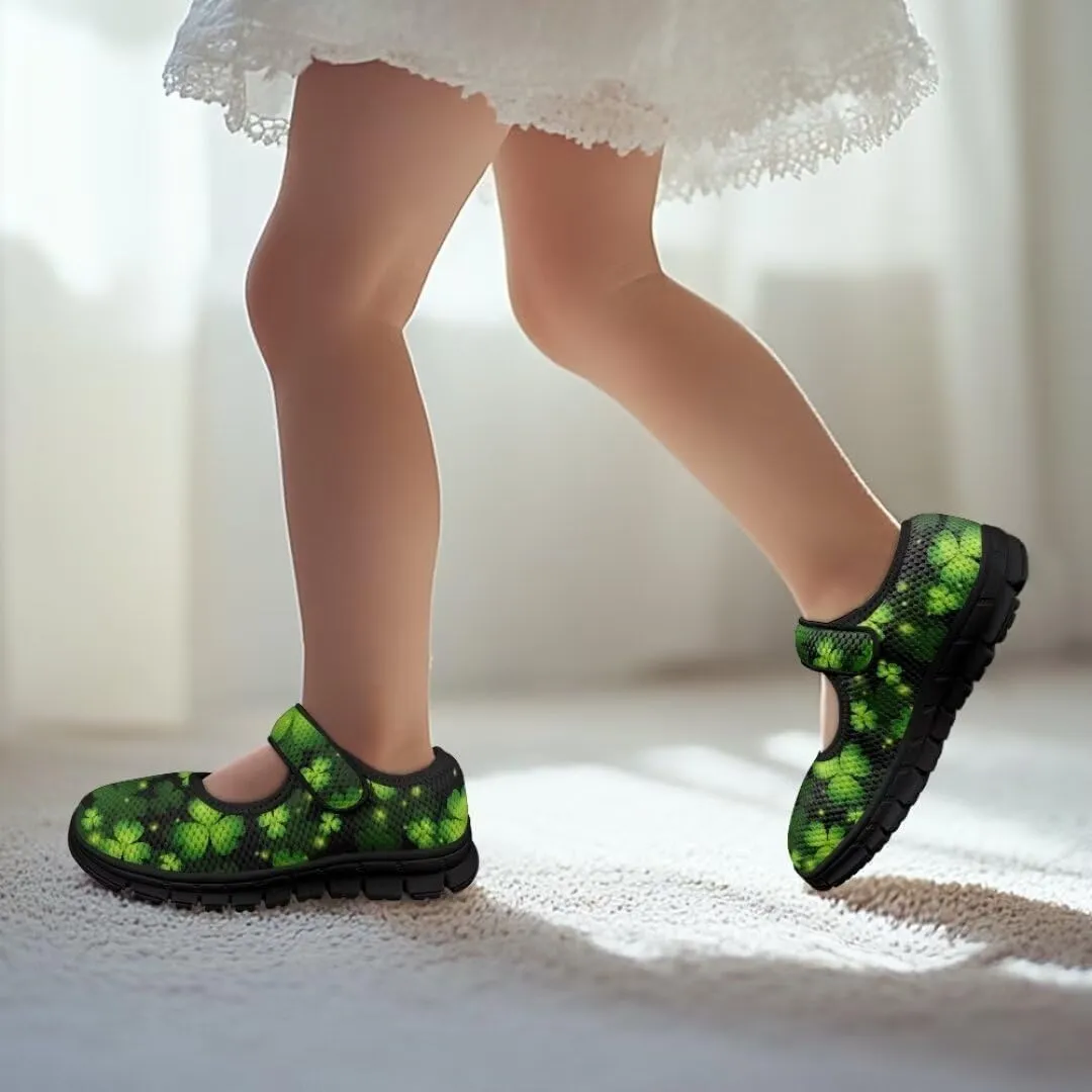 St. Patrick's Day Toddler Little Girl Mary Jane Dress Shoes Ballet Flats School Uniform Shoes for Wedding, Party