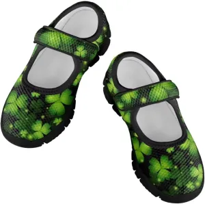 St. Patrick's Day Toddler Little Girl Mary Jane Dress Shoes Ballet Flats School Uniform Shoes for Wedding, Party