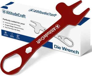 Steel Precision Die Wrench, Compatible with Hornady Press Systems, Design for Adjusting Shell Plates and Dies, Durable High-Strength Steel
