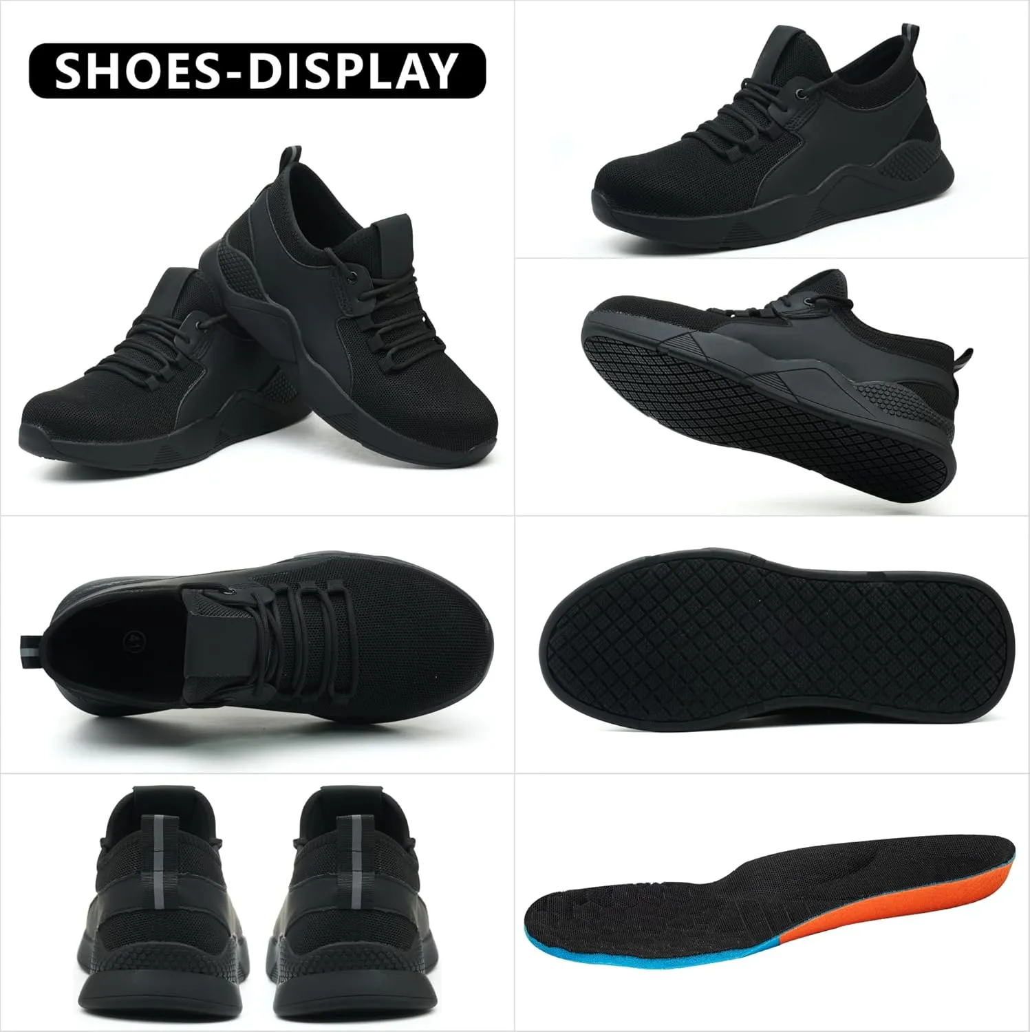 Steel Toe Work Shoes for Men Women丨Non Slip Waterproof Safety Sneakers