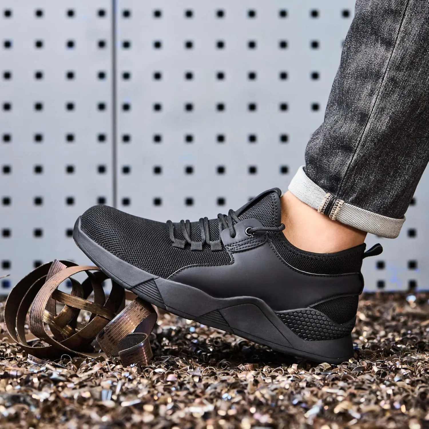 Steel Toe Work Shoes for Men Women丨Non Slip Waterproof Safety Sneakers