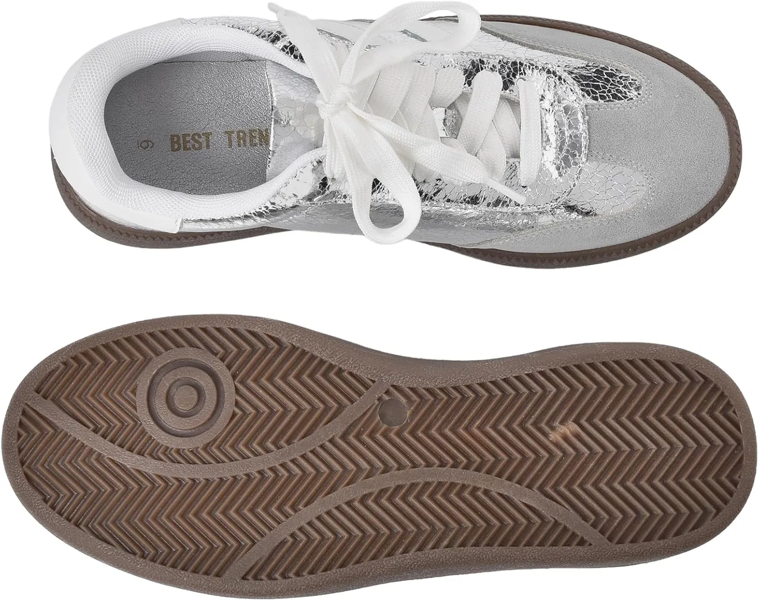 Stylish Fashion Sneakers for Women - Versatile Tennis, Running & Work Shoes, Available in Black, Silver, Gold, and White, Comfortable, Durable & Trendy Footwear for Every Occasion