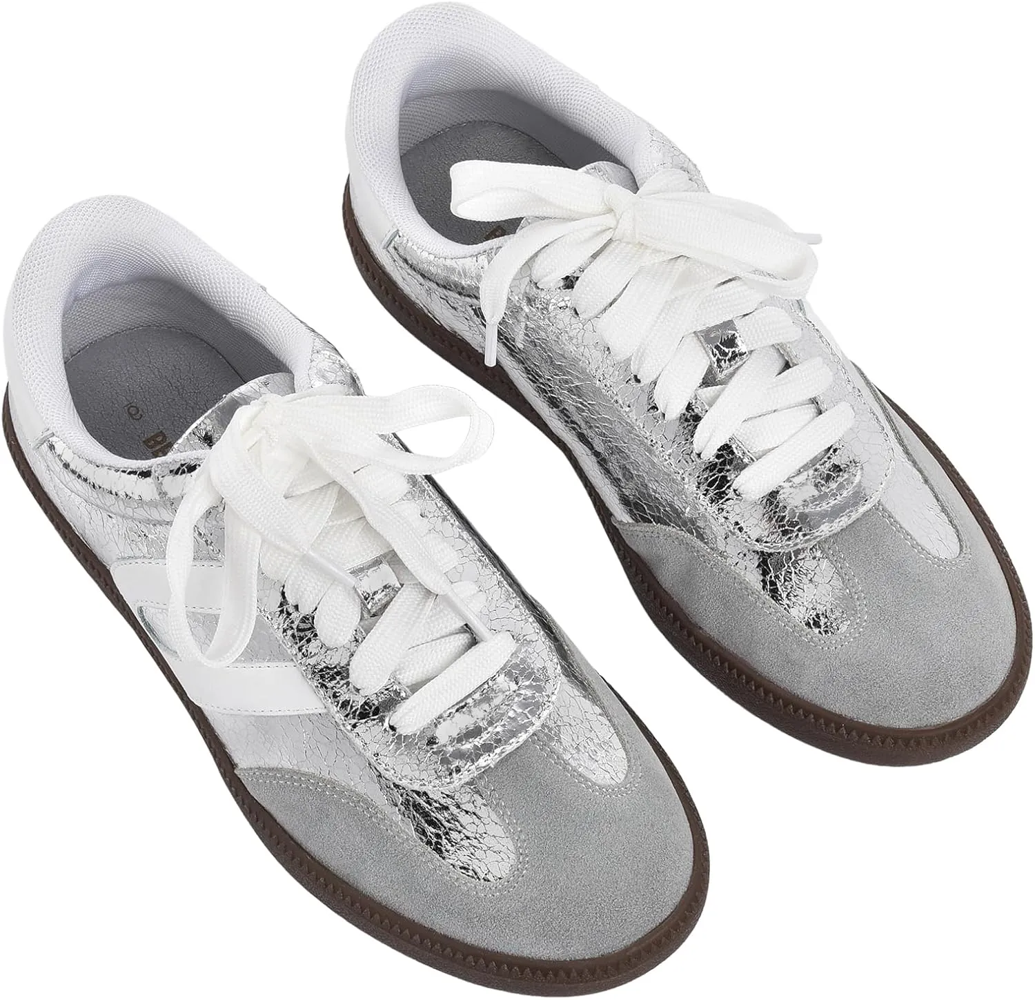 Stylish Fashion Sneakers for Women - Versatile Tennis, Running & Work Shoes, Available in Black, Silver, Gold, and White, Comfortable, Durable & Trendy Footwear for Every Occasion
