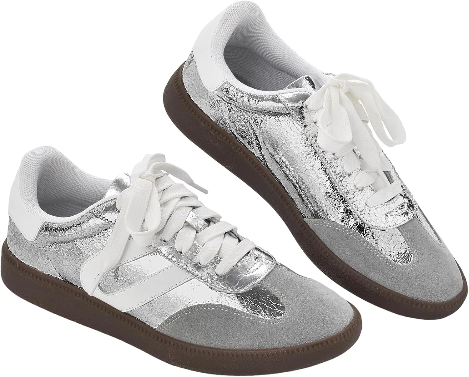 Stylish Fashion Sneakers for Women - Versatile Tennis, Running & Work Shoes, Available in Black, Silver, Gold, and White, Comfortable, Durable & Trendy Footwear for Every Occasion