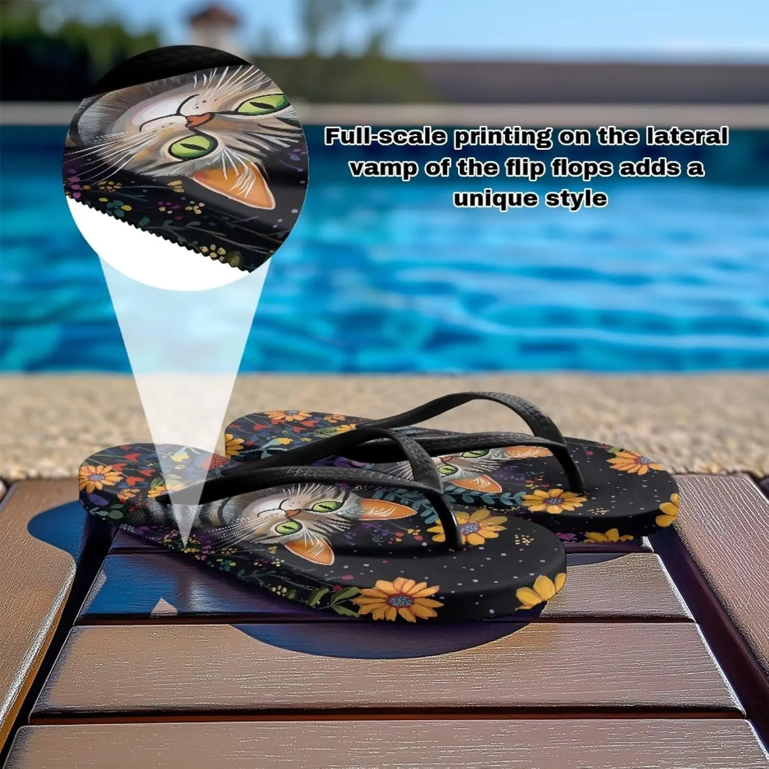Summer Slides for Women Non Slip EVA Sole Pool Sandals
