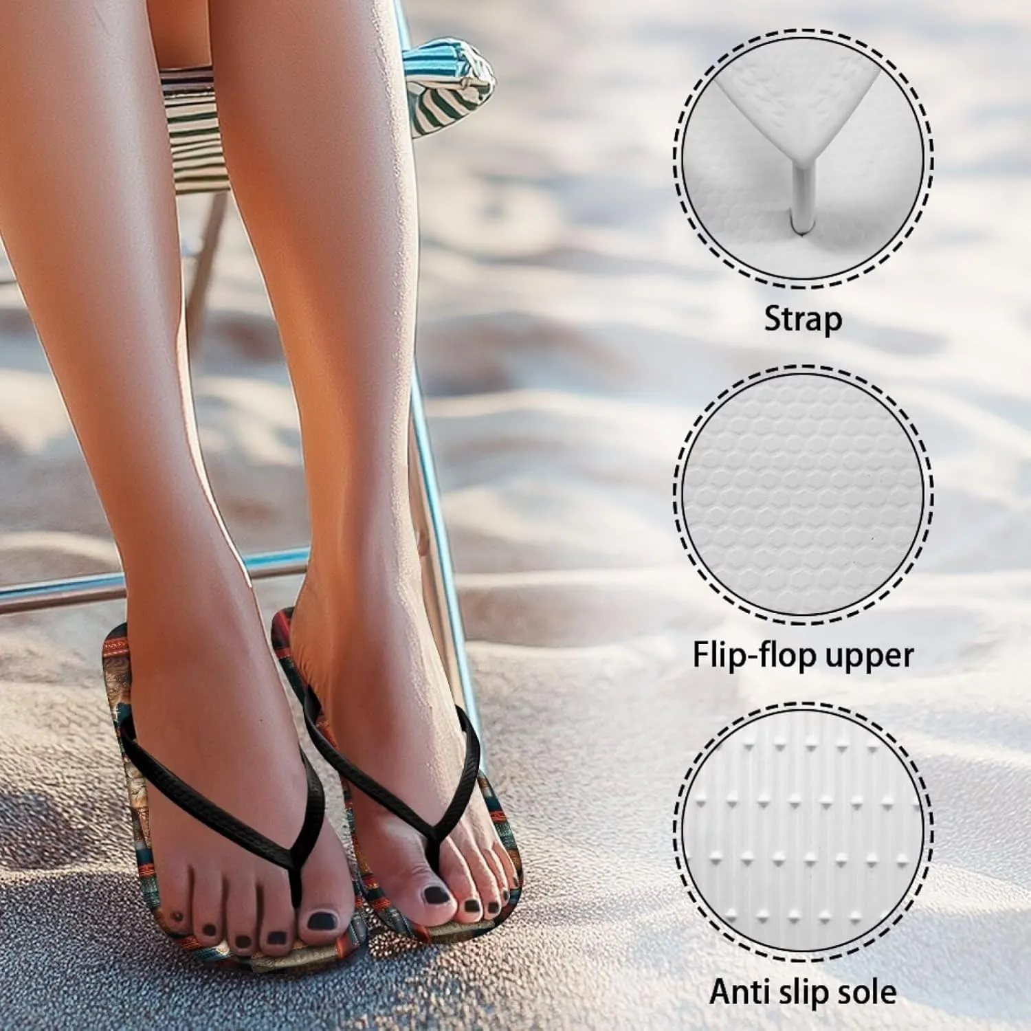 Summer Slides for Women Non Slip EVA Sole Pool Sandals
