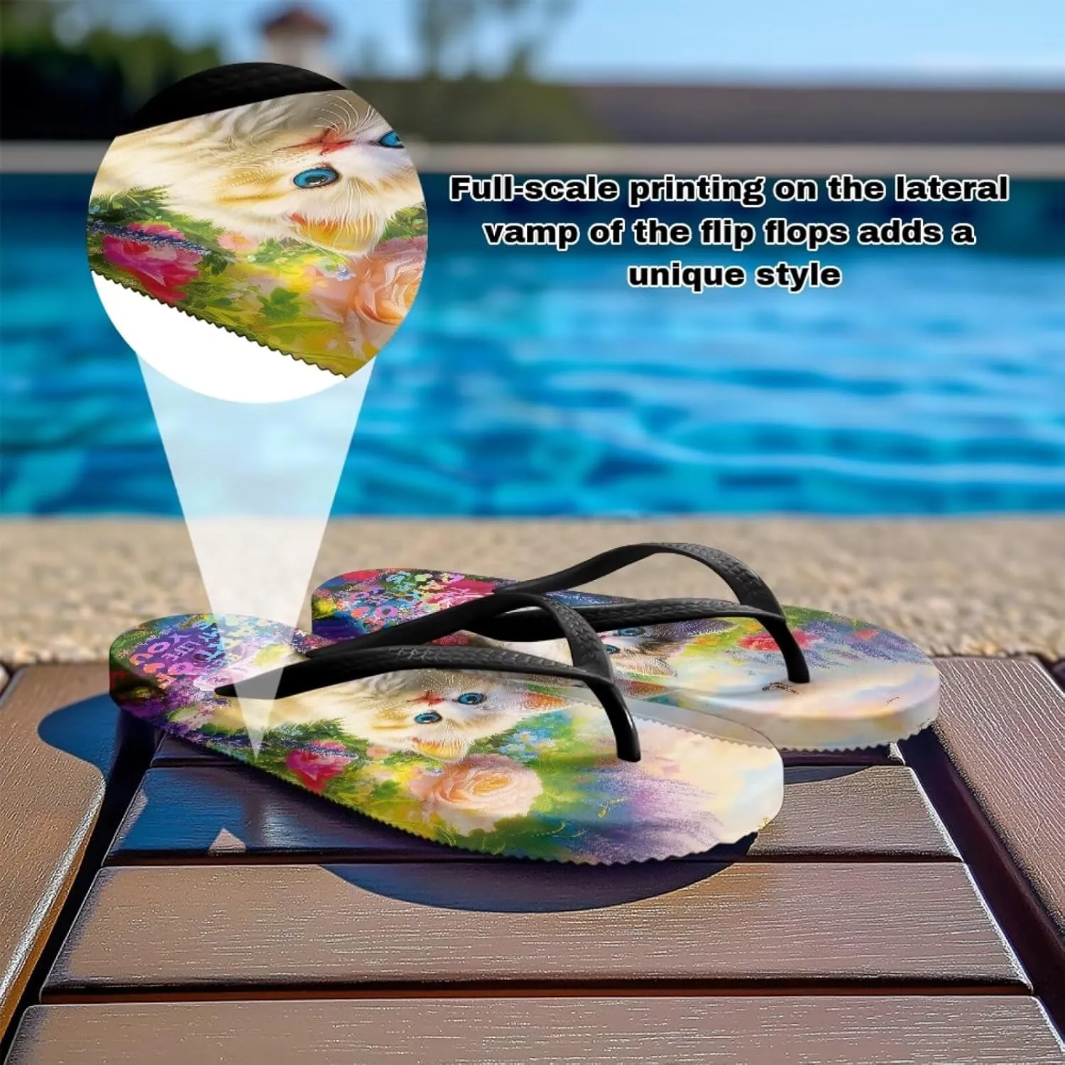 Summer Slides for Women Non Slip EVA Sole Pool Sandals