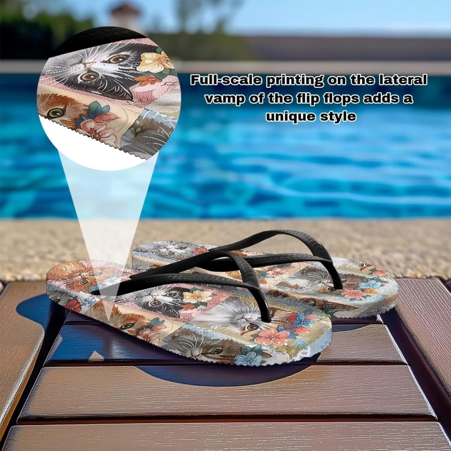 Summer Slides for Women Non Slip EVA Sole Pool Sandals