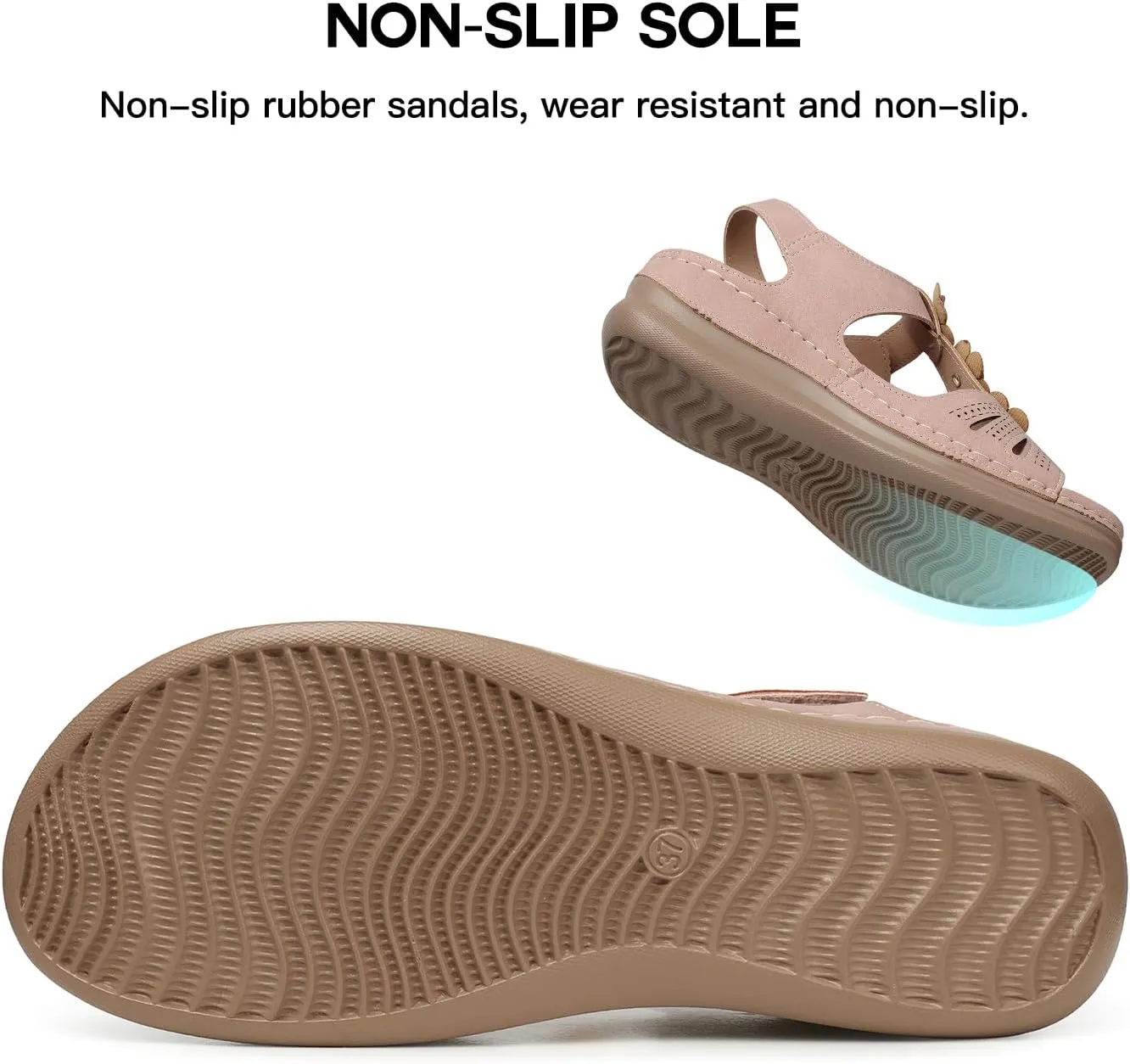 TEMOFON Wedge Sandals for Women Comfortable: Open Toe Sandals with Low Wedges - Dressy Summer Casual Sandals - Flat Comfy Walking Sandals