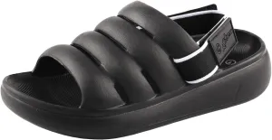 TMA EYES Women's Solid Colo Slip on Sandals Fashion Comfort Adjustable Flat Slippers