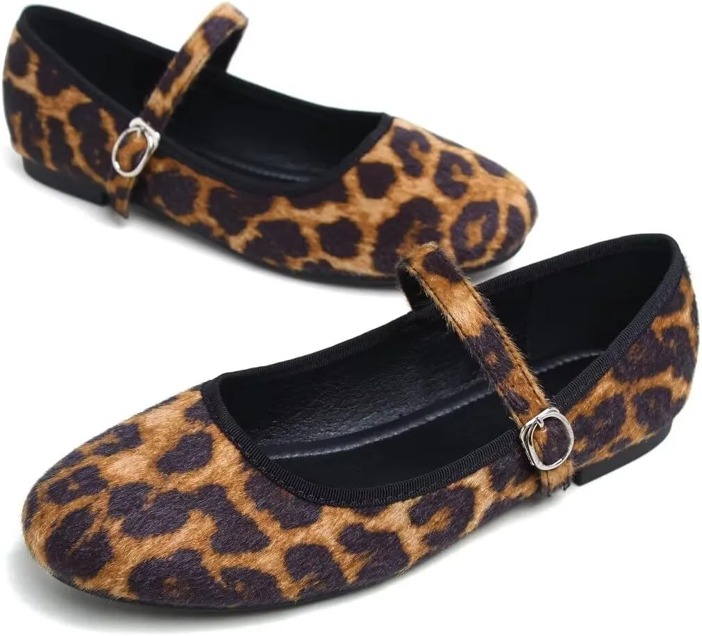 TN TANGNEST Leather Flats for Women Comfortable Square Toe Slip On Flats Soft Work Flats Retro Mary Jane Flats