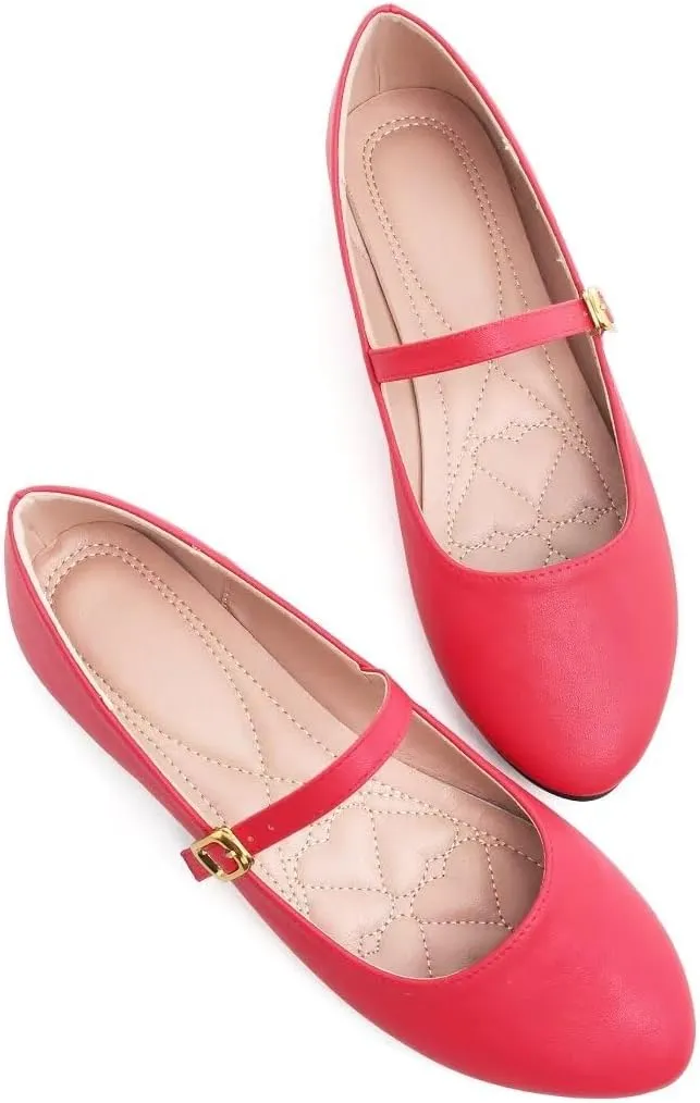 TN TANGNEST Leather Flats for Women Comfortable Square Toe Slip On Flats Soft Work Flats Retro Mary Jane Flats