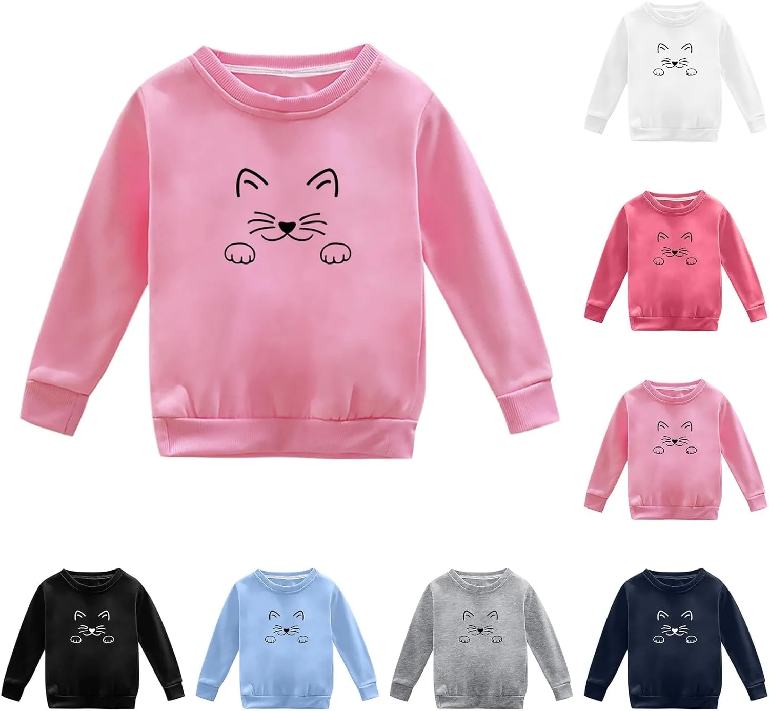 Toddler Baby Christmas Clothes Girl Boy Sweatshirt Long Sleeve Sweaters Crewneck Pullover Tops Kids Fall Winter Outfit