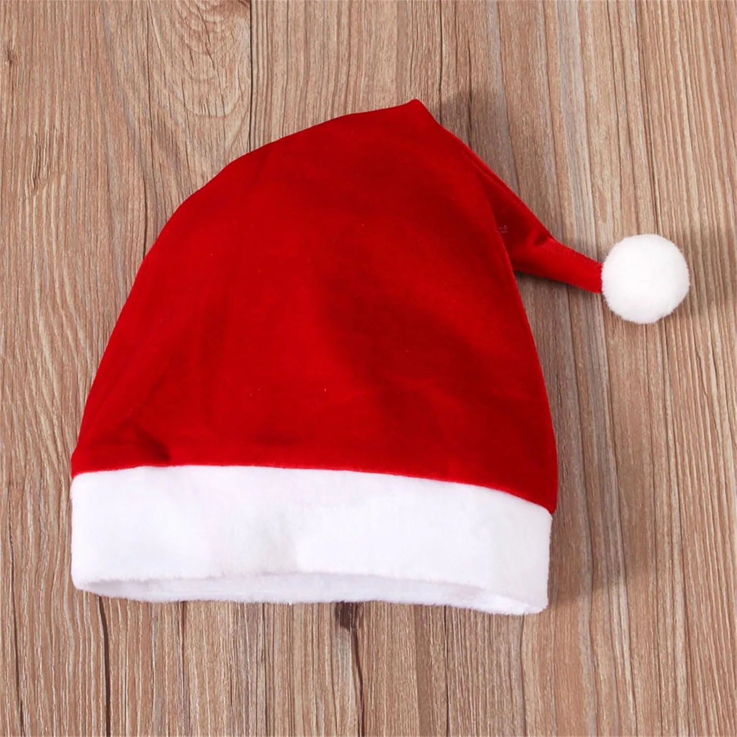 Toddler Baby Girls Velvet Christmas Dress Long Sleeve Santa Dresses Princess Birthday Party Dress Hat