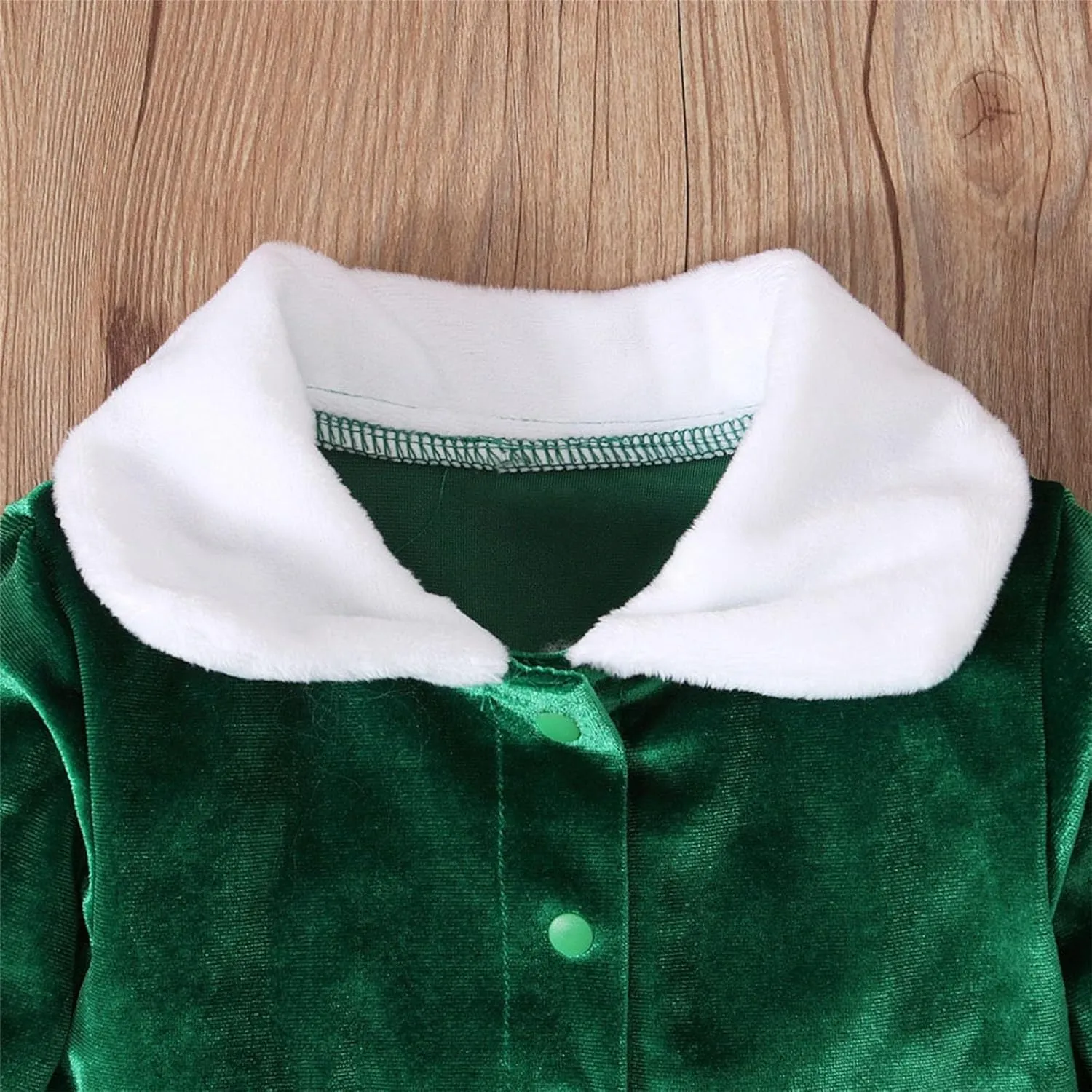 Toddler Baby Girls Velvet Christmas Dress Long Sleeve Santa Dresses Princess Birthday Party Dress Hat