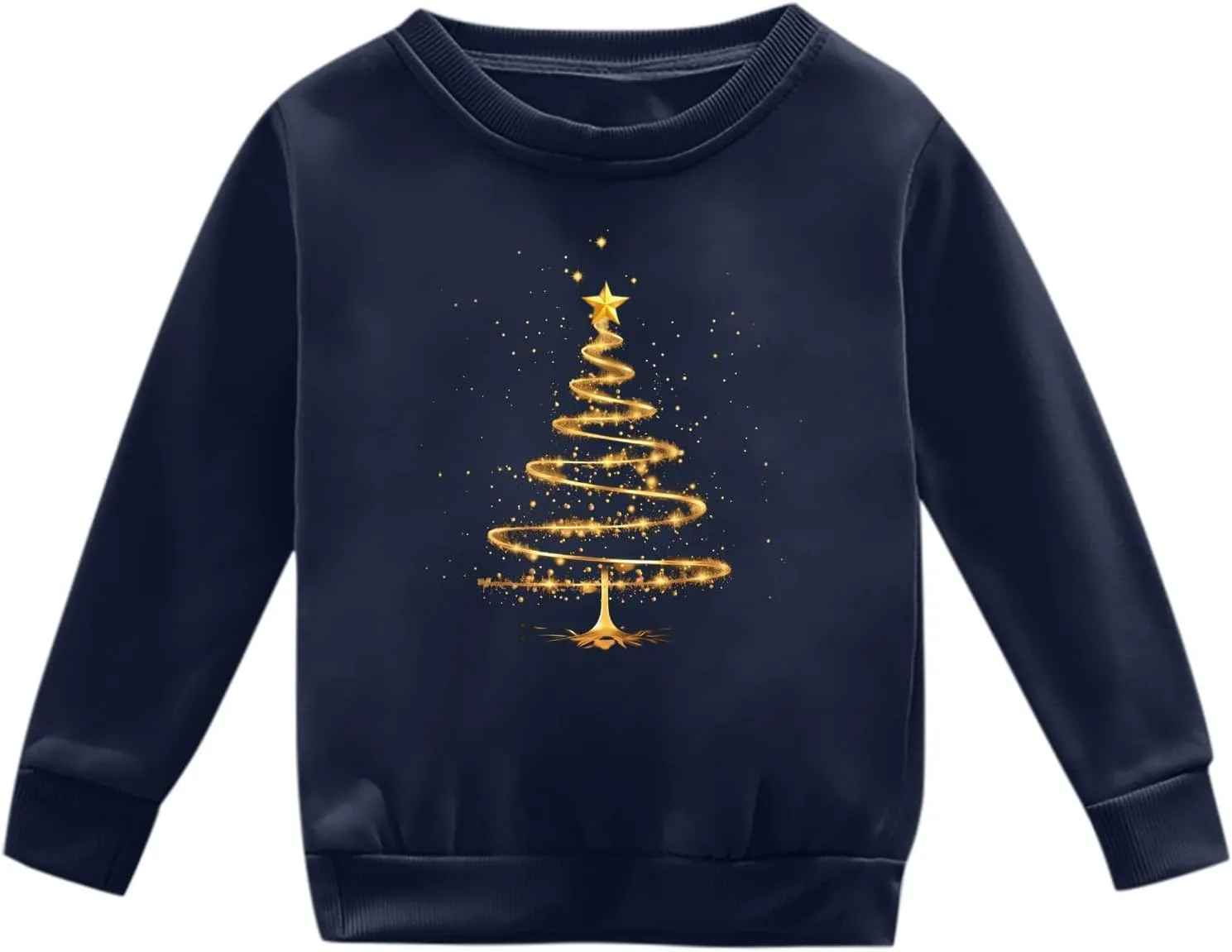 Toddler Boys Girls Christmas Sweatshirt Long Sleeve Sweaters Xmas Tree Crewneck Pullover Tops Baby Fall Winter Clothes