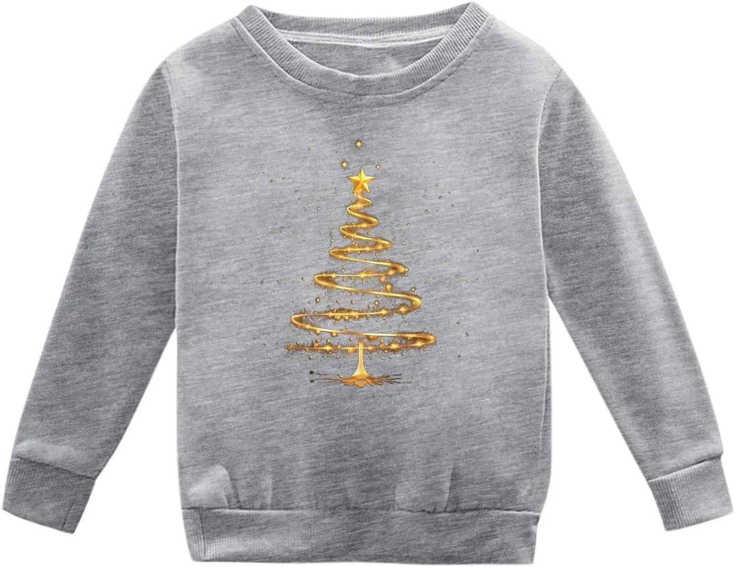 Toddler Boys Girls Christmas Sweatshirt Long Sleeve Sweaters Xmas Tree Crewneck Pullover Tops Baby Fall Winter Clothes